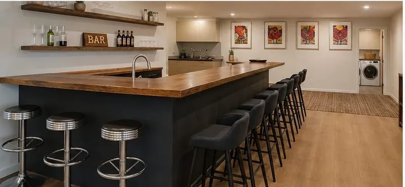 Kitchen and servery in the residential building