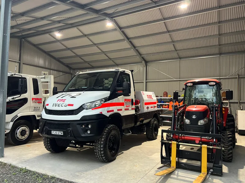 Iveco tanker and tractor plant in the lit engine bay