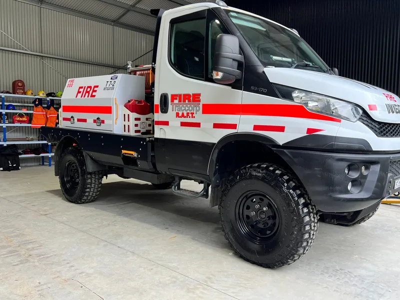 Traccorp 4x4 Iveco RAFT tanker in the vehicle bay