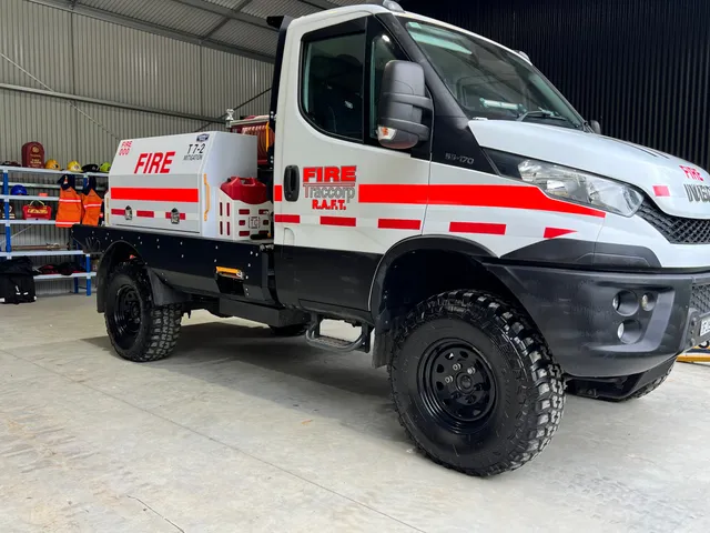 Traccorp 4x4 Iveco RAFT tanker in the vehicle bay