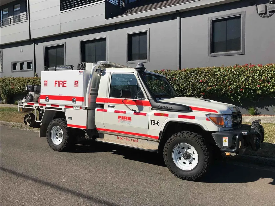 Traccorp Hi-Rail fire appliance on the rail corridor